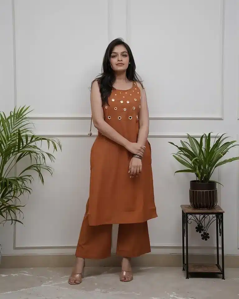 Elegant Mirror Work Co-Ord